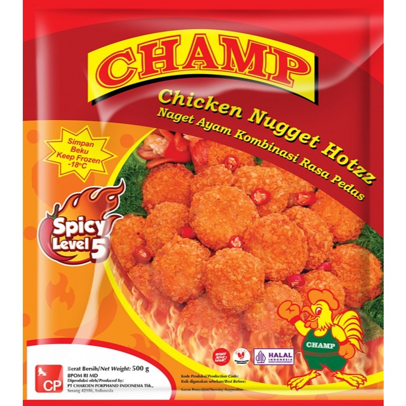

CHAMP - CHAMP NAGET AYAM PEDAS LEVEL 5 500 GR