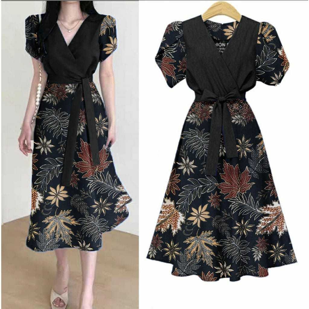 [ MOCIIESHOP ] dres davia batik / mc / dress / baju kondangan / dres pesta / dres pesta wanita /  ga