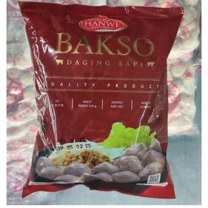 

Bakso sapi Hanwe isi 50 Pcs