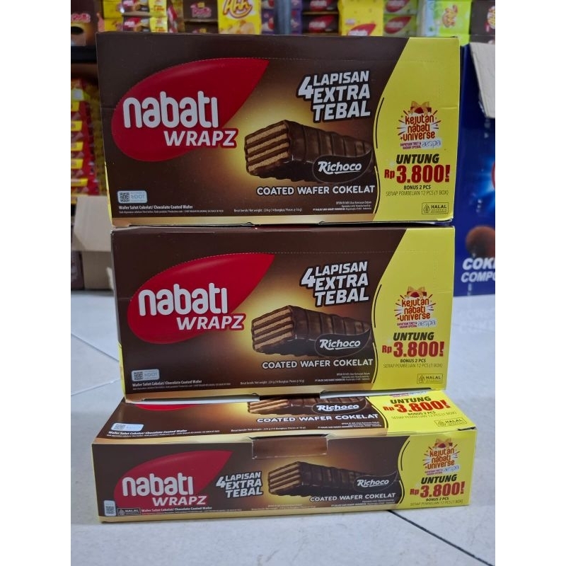 

Nabati wafer Warpz coklat isi 12 pcs