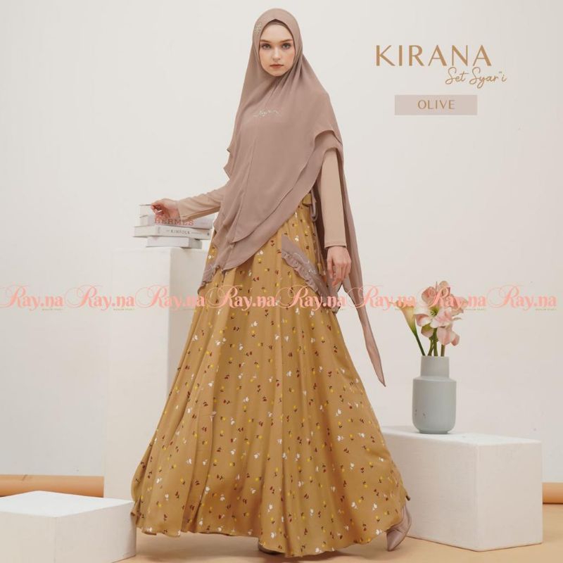 Kirana set by Rayna/ baju lebaran 2025 / gamis syari hari raya / gamis syari / gamis muslimah set hi