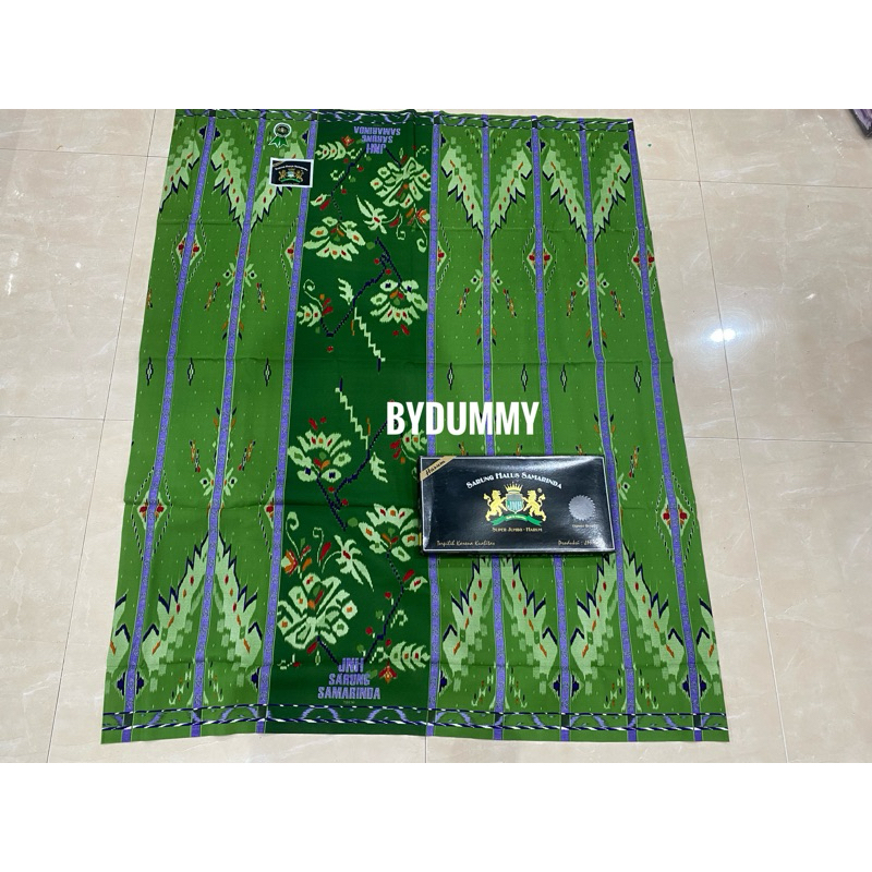Sarung Halus Samarinda JNH harum motif kembang hijau liris obral penghabisan stok grosir murah jumbo