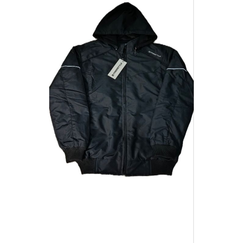 Jaket bolak balik jaket pria wanita jaket freestyle warna hitam
