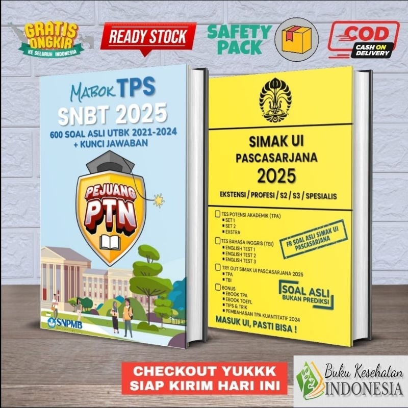 BUKU ASLI SOAL SNBT UTBK 2025 MABOK TPS UTBK 2025 UPDATE TERBARU 2025 BUKU PATEN SNBT UTBK TPS 2025 
