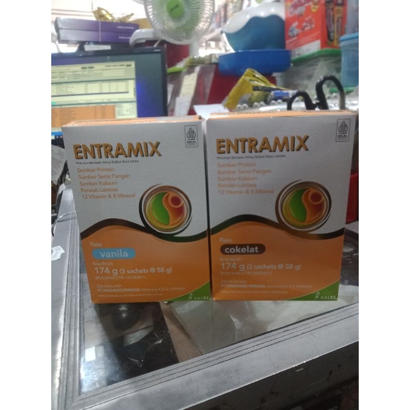 

ENTRAMIX VANILA (kemasan Baru) ENTRAMIX COKELAT (Kemasan Baru) Berat 174 gr (3 sachets @ 58gr)