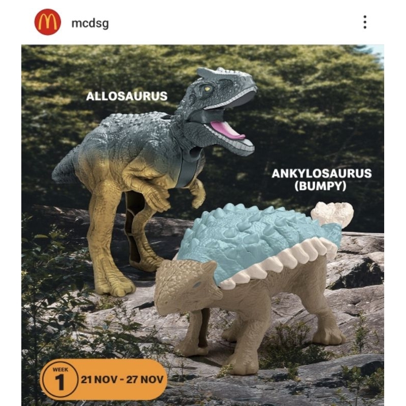 Happy Meal MCD Singapore Dinosaurus Jurassic World