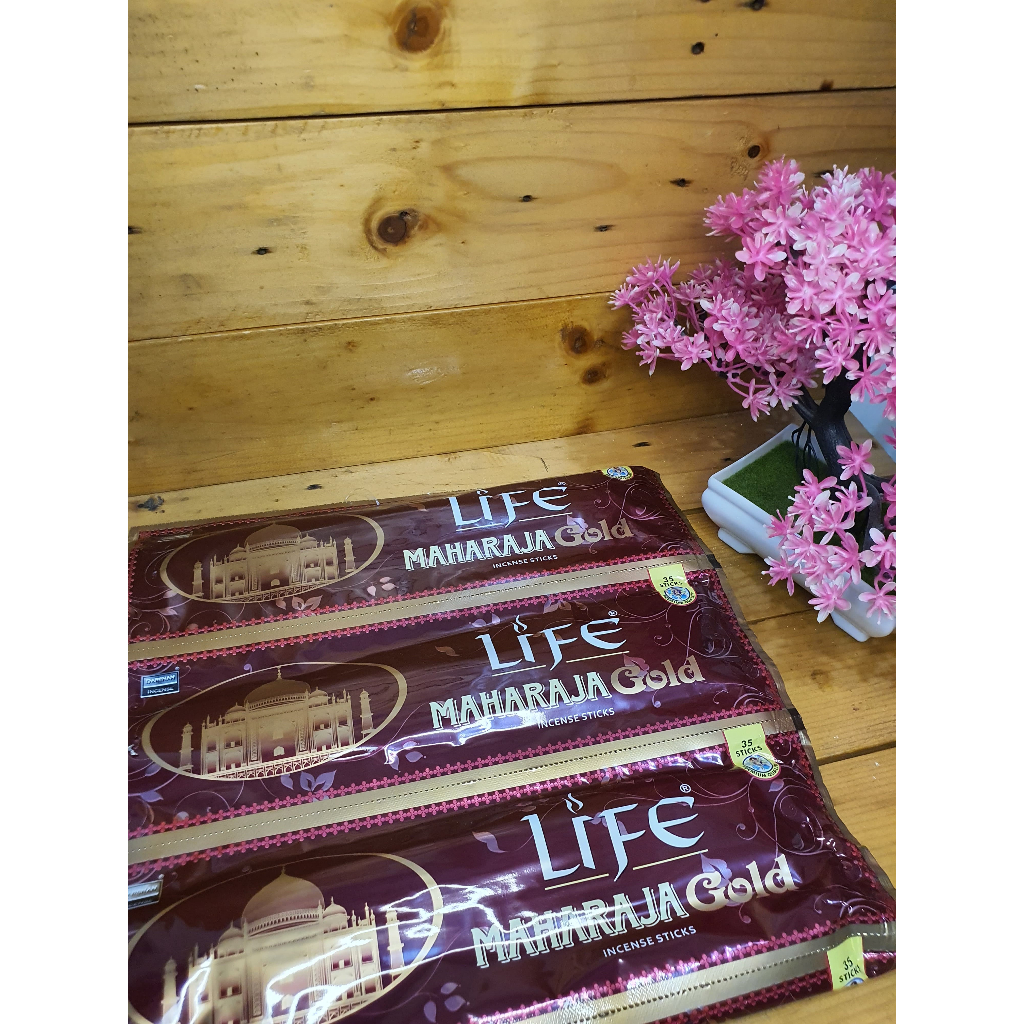 Simona.Co Dupa Maharaja Gold Dupa Renteng Darshan Life Isi 35 Stik Life Maharaja Gold Incense Sticks