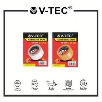 

V-TEC Adhesive Tape Type AT 4870 C Uk. 48mm x 75yard / Tebal: 45 mic