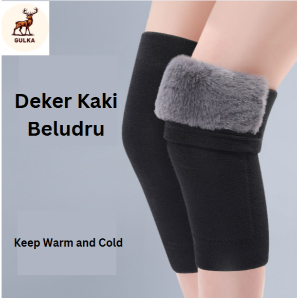 Deker Kaki Beludru Imitasi Bulu Kelinci Knee Support Velvet