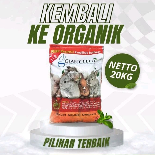 Pelet Kelinci Organik Giant Feed 1karung 20kg