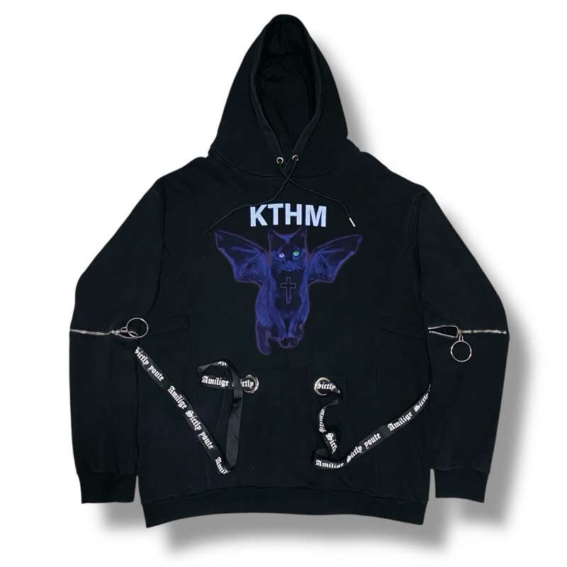 Amilige Japan KTHM CAT Gothic hoodie  Black