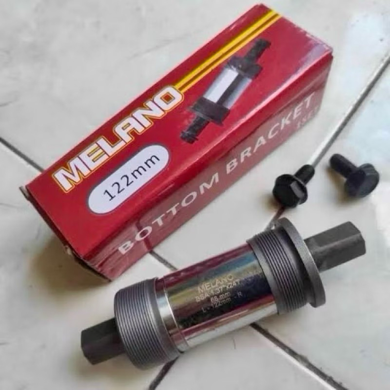 BB MELANO BOTTOM BRACKET AS TENGAH CRANK MODEL KOTAK PANJANG 113 118 122 MM BEARING