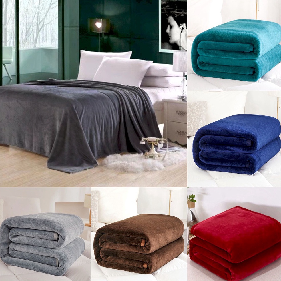 Bagus Dipakai Selimut Bulu Halus Polos 15x2 Motif Dewasa Aesthetic Terlaris Termurah Berkualitas