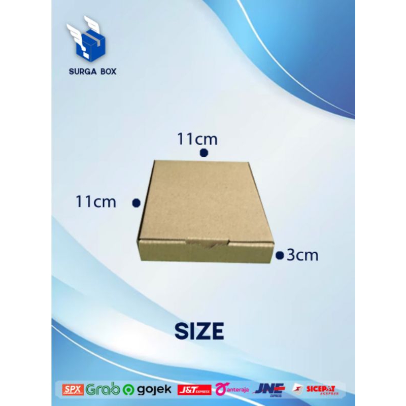 

Kardus/ Karton/Box Model Diecut uk 11 x 11 x 3 cm.....Cocok untuk packing aksesoris,soevenir dll