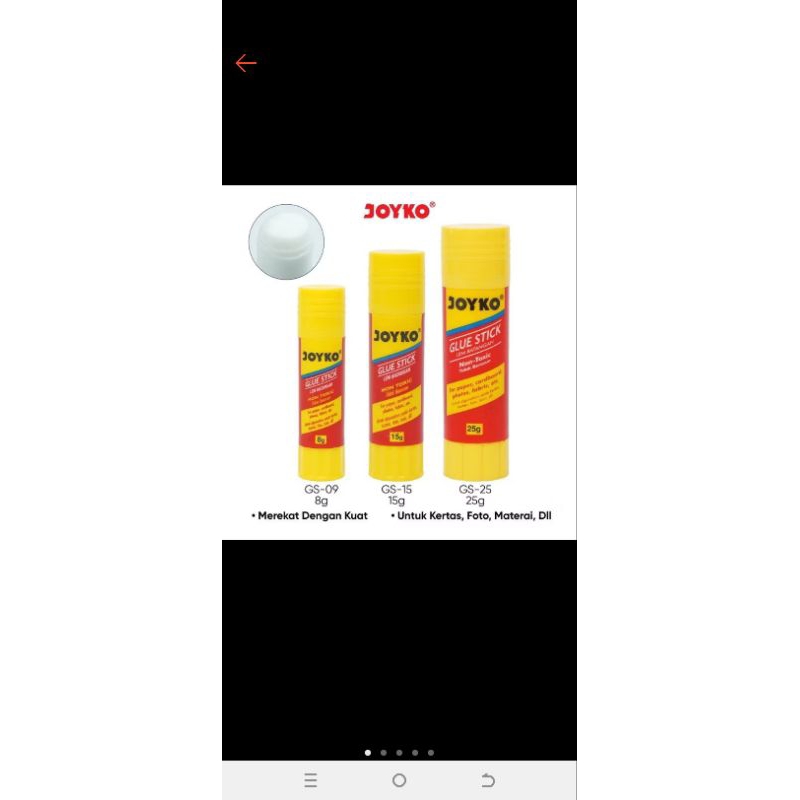 

Joyko Glue stick 8gr/Lem stick Joyko 8gr/lem kertas