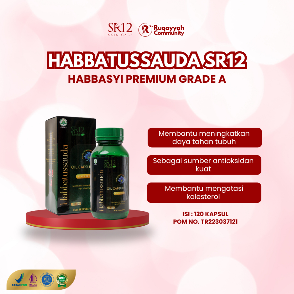 Sr12 Herbal habbatussauda kapsul oil Habbasyi Premium Grade A jinten hitam