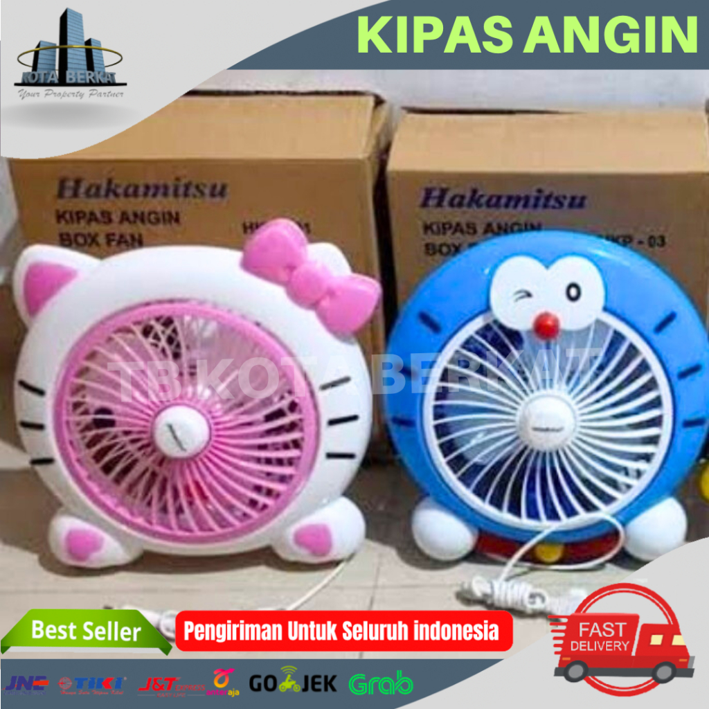 KIPAS ANGIN MINI HAKAMITSU / KIPAS ANGIN MEJA / KIPAS ANGIN DUDUK / KIPAS ANGIN KARAKTER - HelloKitt