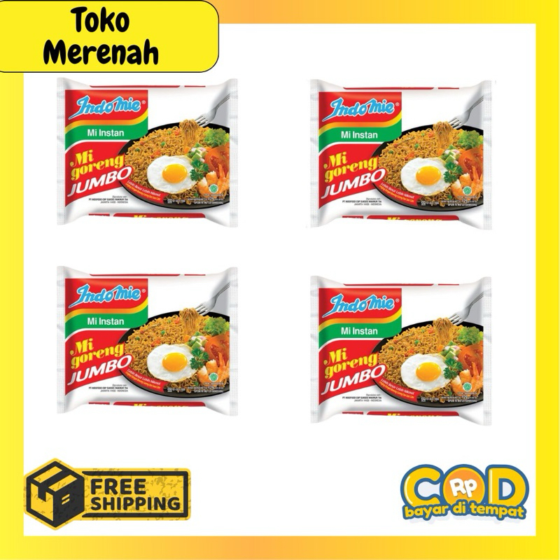 

(PAKET HEMAT) INDOMIE GORENG JUMBO ISI 4