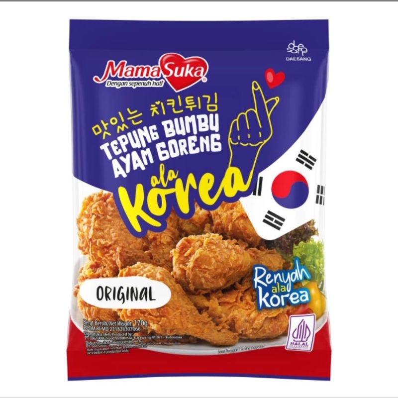 

Mamasuka Tepung Bumbu Ayam Goreng Ala Korea 170gr