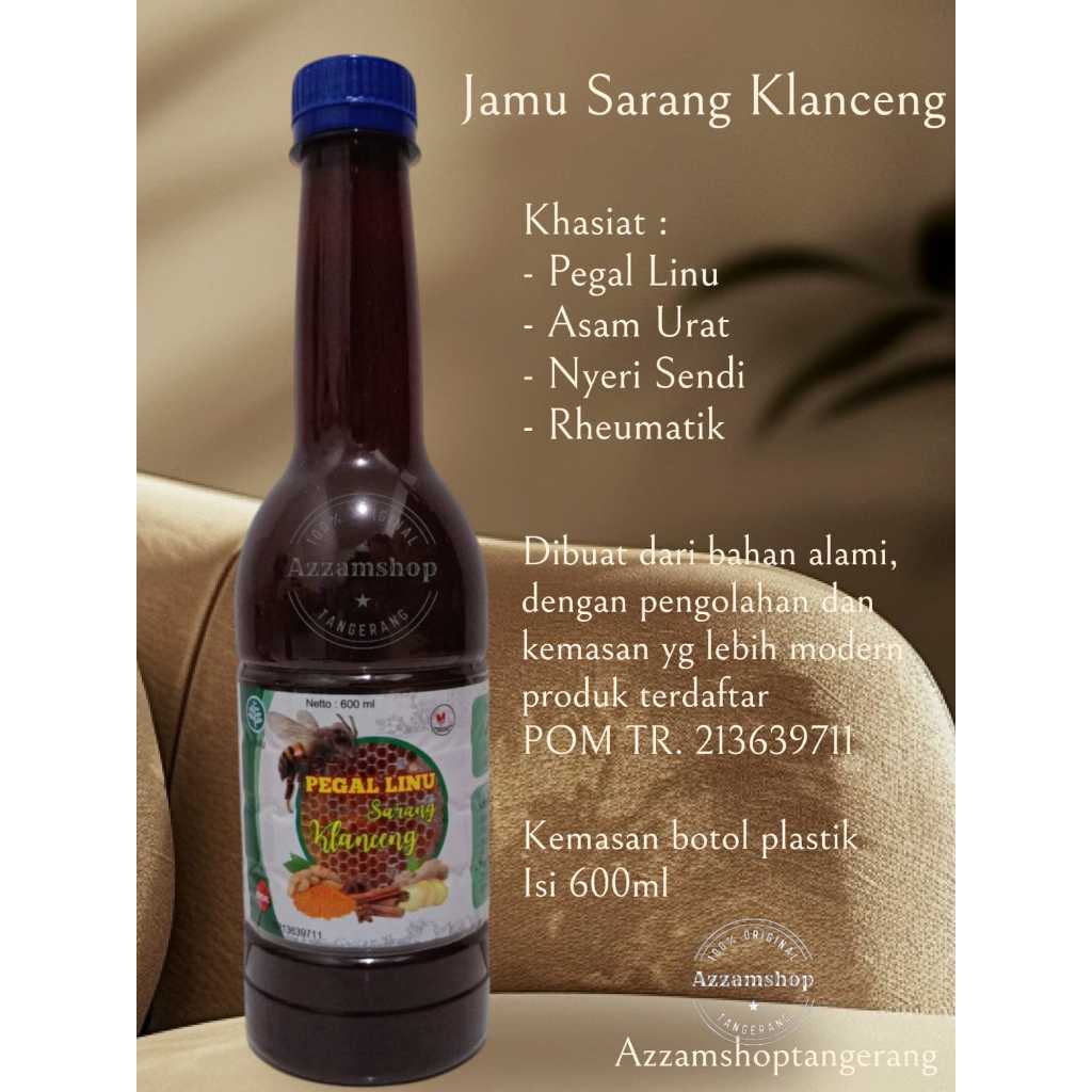 

Jamu pegal linu asam urat cap sarang klanceng asli 600ml