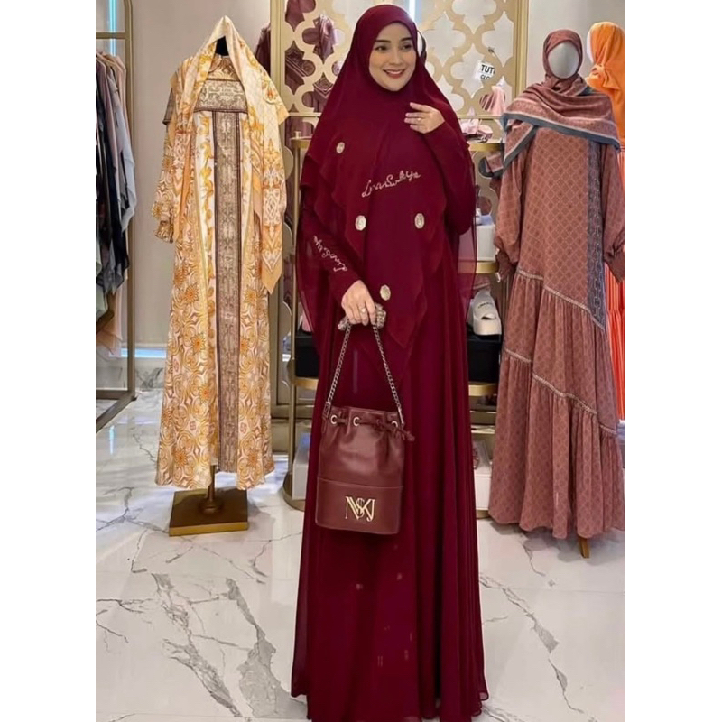 Gamis syari set lina sukijo syari set eles lina sukijo gamis