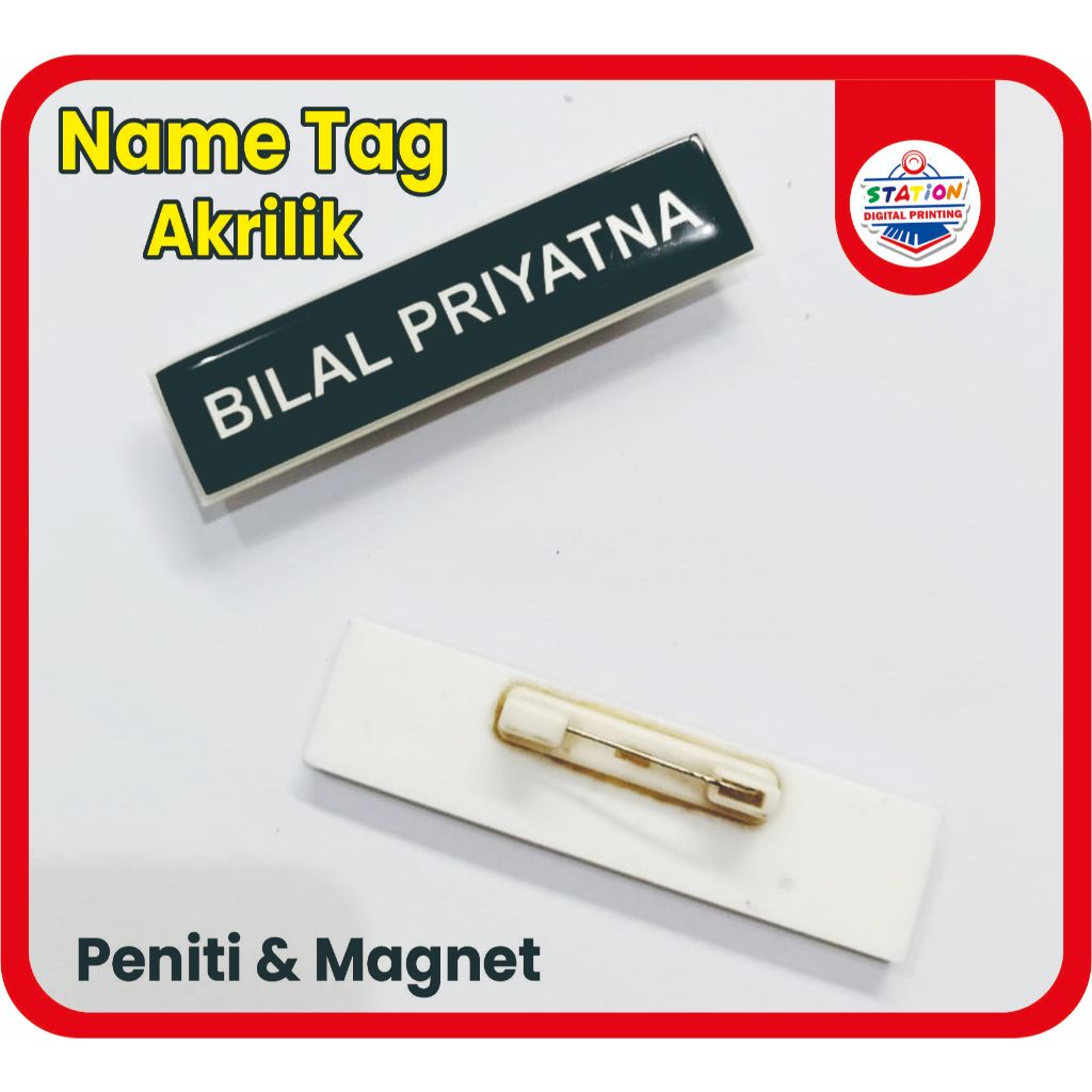 

Name Tag / Nama Dada / Papan Nama / akrilik custom