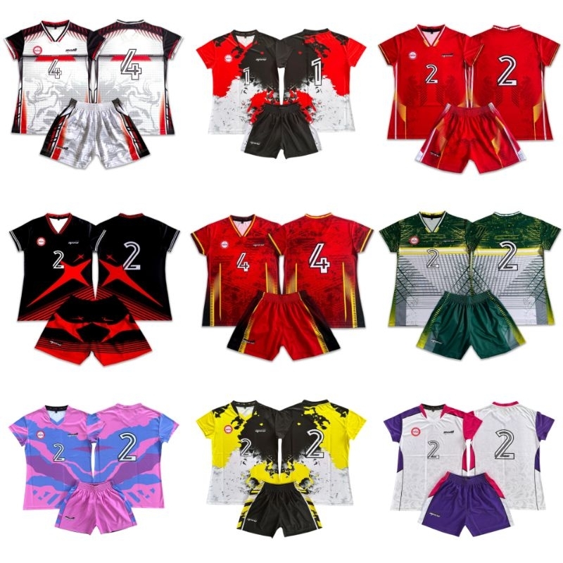 Stelan Voli Wanita Full printing Set celana jersey cewek full print