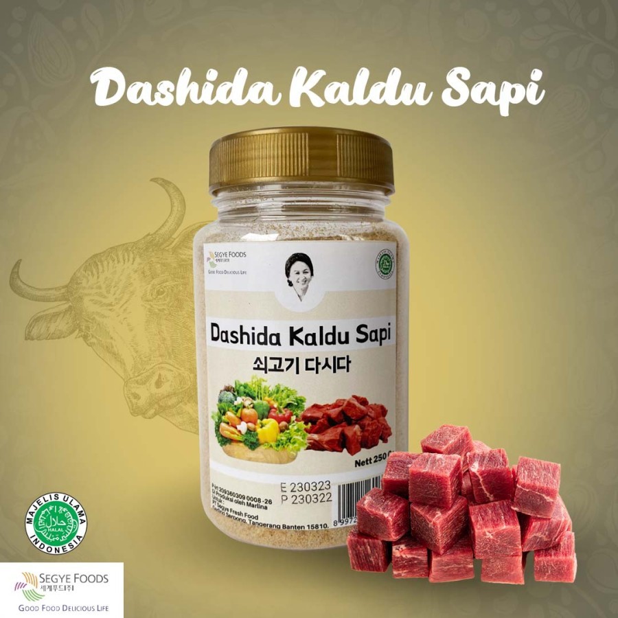 

SEGYE FOODS Dashida Kaldu Sapi Saus Ala Korea | Bumbu Sogogi Dashida | Kaldu Sup Rasa Daging Sapi 250g HALAL