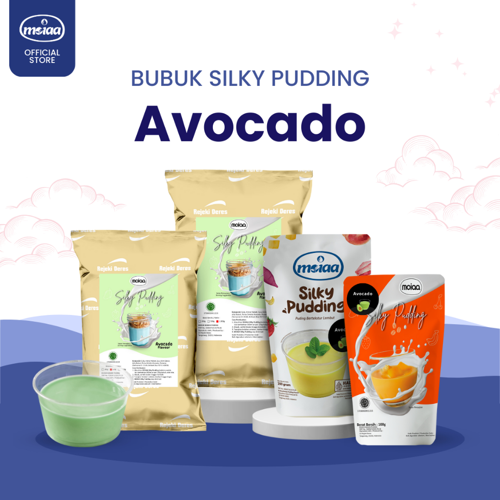 

MOIAA - Silki Puding MOIAA Avocado / Puding Alpukat/ Bubuk Pudding / Puding Buah / Cemilan Sehat Anak