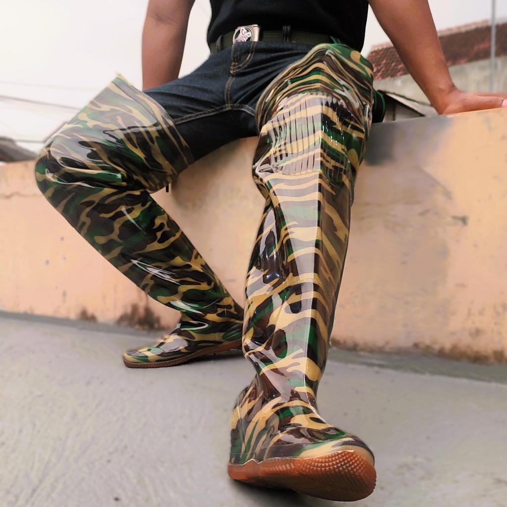 SEPATU BOOTS KARET PANJANG 80CM FULL KARET DORENG SEPATU SAWAH ANTI KEONG PETANI PRIA