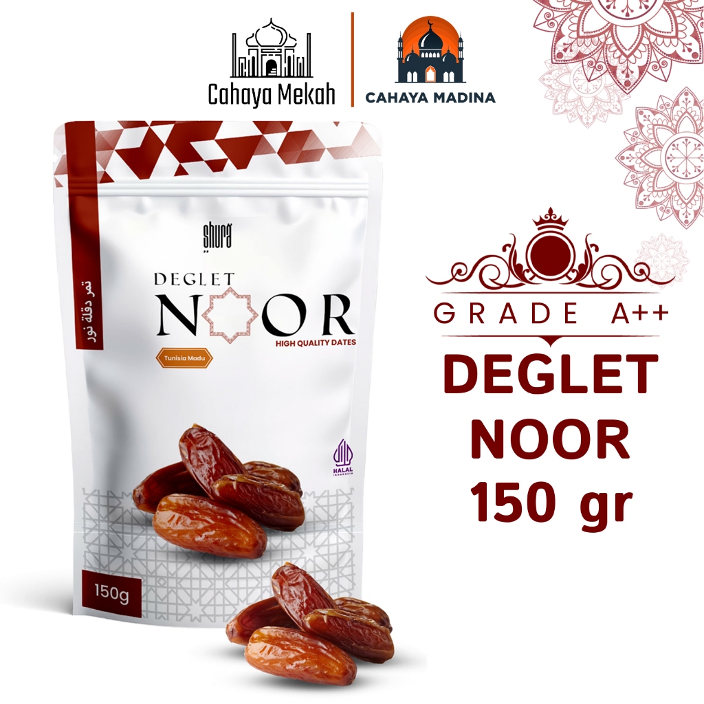 

Shura Kurma Deglet Noor Premium Pouch 150 gr Kurma Tunisia Madu High Quality