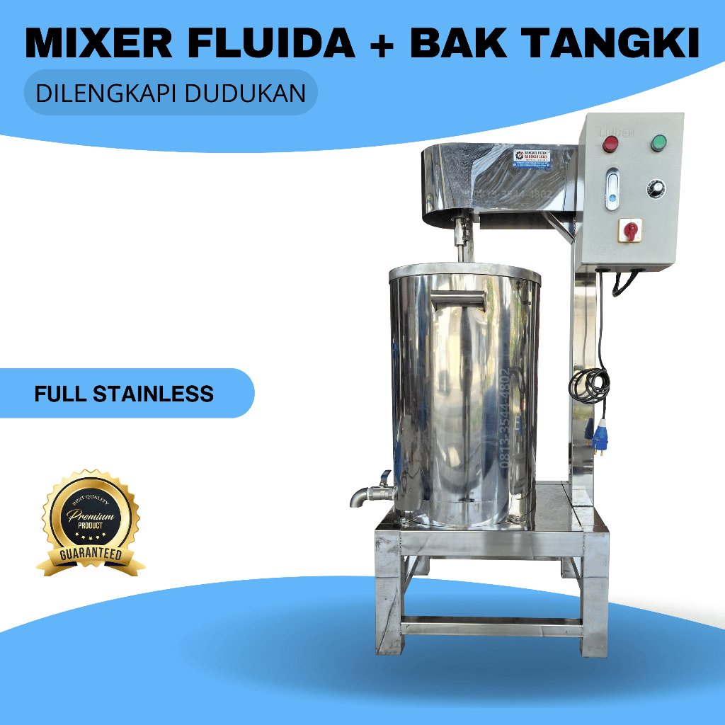 Mesin Mixer Pengaduk Bahan Cairan Semi Cairan Cat Thinner Lem Tinta Dasaran Dilengkapi Speed Control