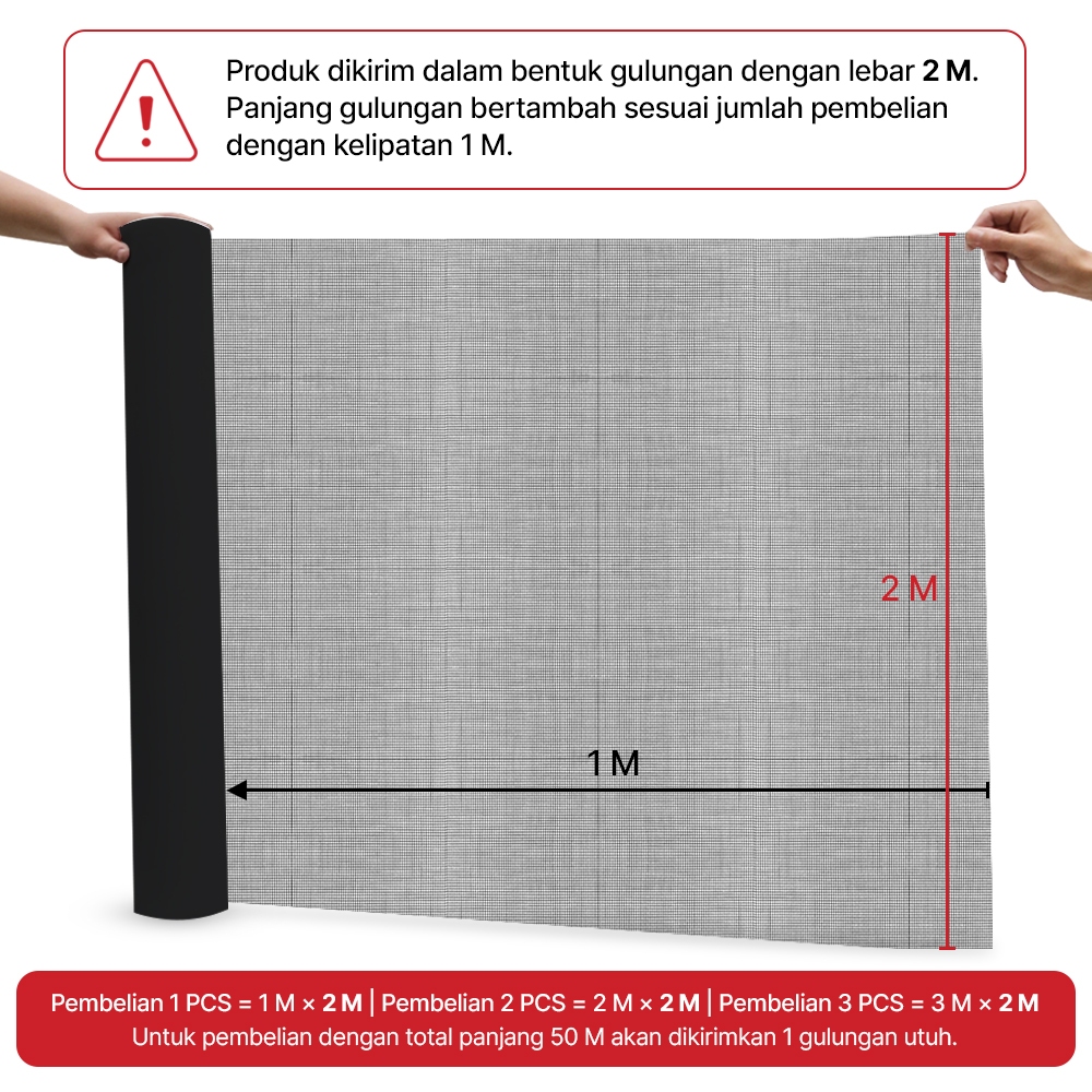 Kasa Nyamuk Jaring Ventilasi Anti Nyamuk dan Serangga – Pilihan Warna dan Ukuran Tebal dan halus