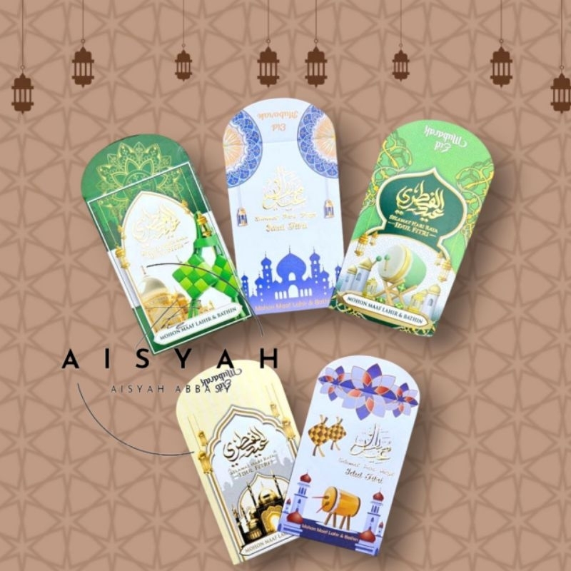 

Amplop lebaran angpau lebaran medium poly Embos Gold Premium (isi 5 lembar