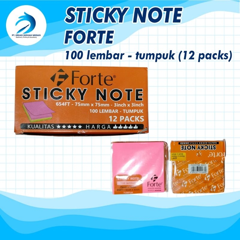 

Sticky note Forte 653 7.5X7.5cm (1 pad) 100 lbr +