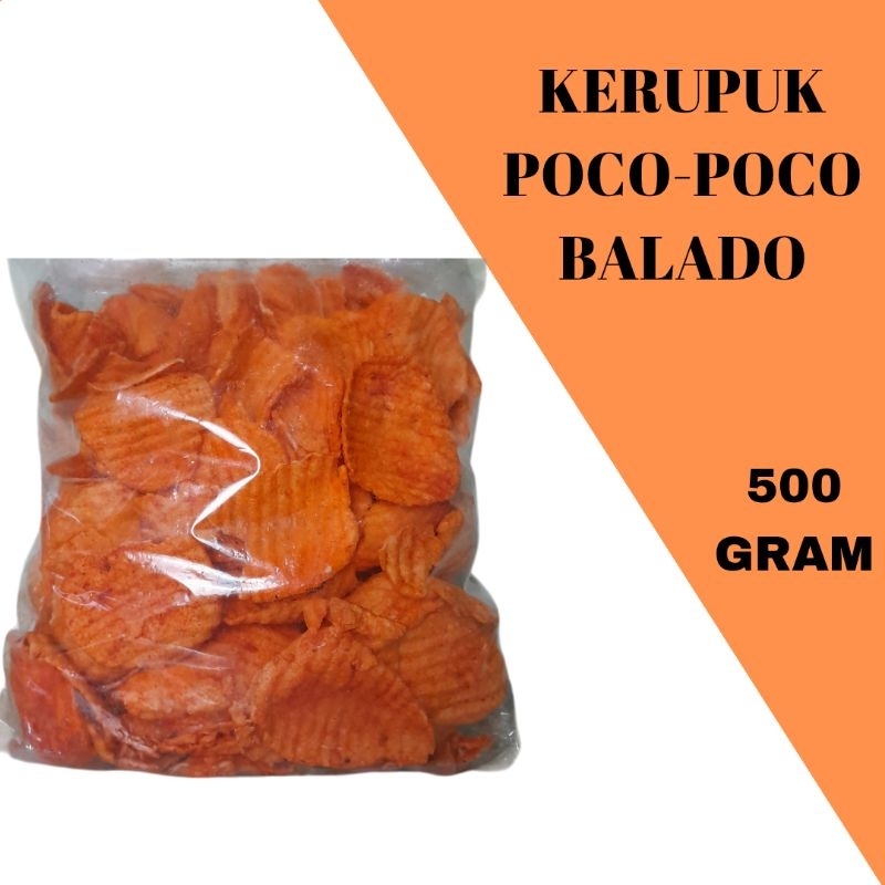 

kerupuk poco poco balado/kerupuk/keripik kering