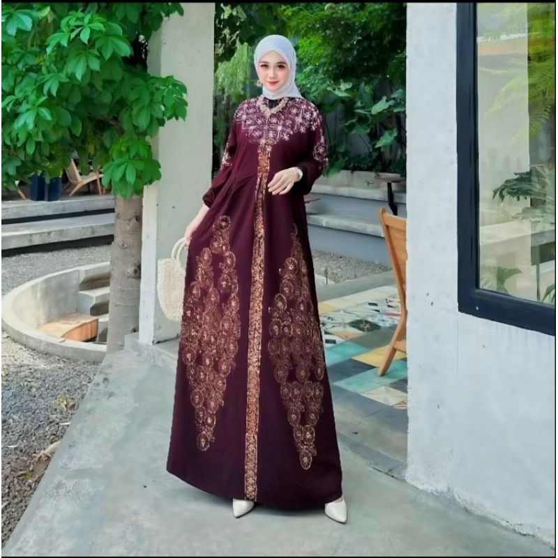 Gamis terbaru elegan mewah - Gamis abaya remaja - Gamis terbaru 2024 lebaran wanita import - Gamis r