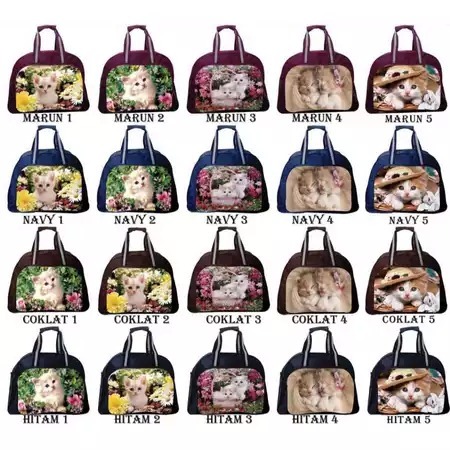 Tas Travel Motif Karakter Kucing Elle Bag/ TAS TRAVEL Pakaian Besar /TAS KOPER JINJING PAKAIAN ELLE 