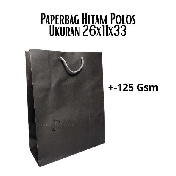 

PAPER BAG HITAM POLOS UKURAN 26x11x33 / TAS KERTAS MURAH/ TAS KADO/ PAPERBAG BESAR/ GIFT BAG/ TAS KERTAS BAHAN CRAFT/ GOODIE BAG