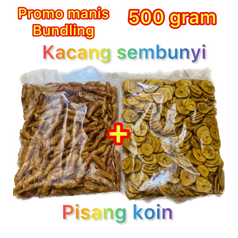 

paket hemat isi 2 500 gram pisang 500 gr kacang umpet