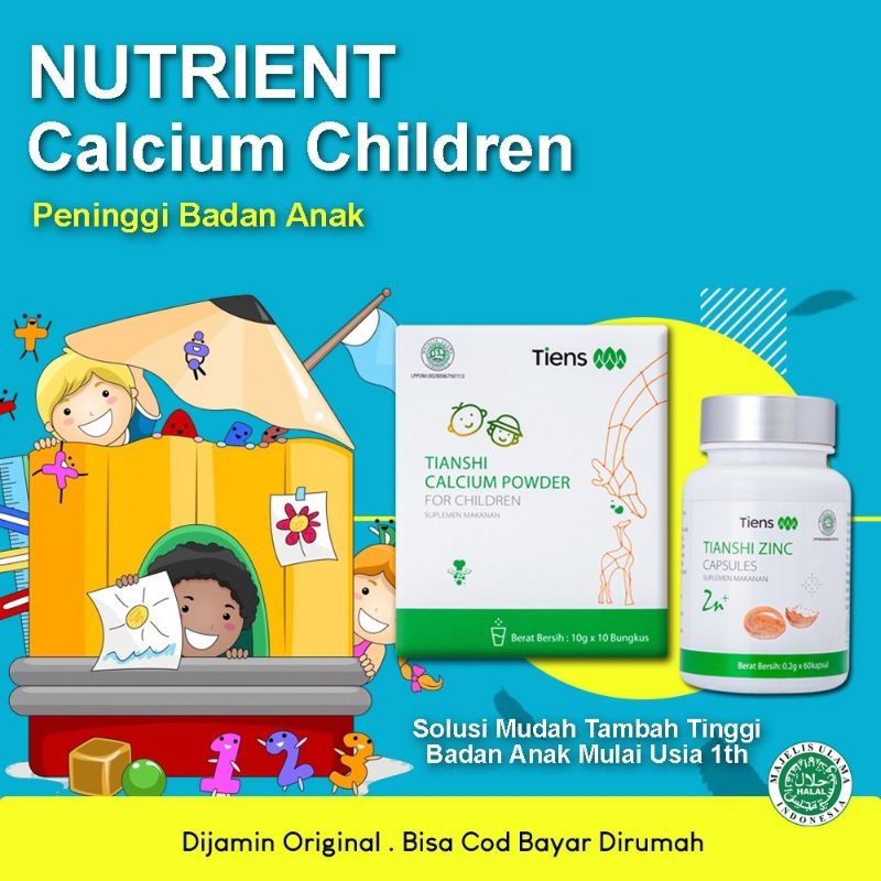 

Obat Peninggi Anak Nutrient Calcium Children Tiens