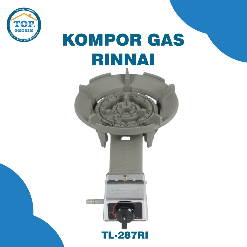 Kompor Gas Komersil Kompor Gas Cor  Rinnai TL 287 RI/ TL287RI/ TL-287-RI Kompor Cor 1 Tungku Low Pre