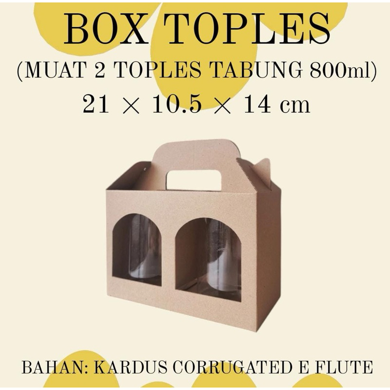 

(MIN ORDER 10 PCS) BOX TOPLES TABUNG 800ml / GABLE BOX 21x10.5x14 / BOX HAMPERS PARCEL LEBARAN IDUL FITRI NATAL