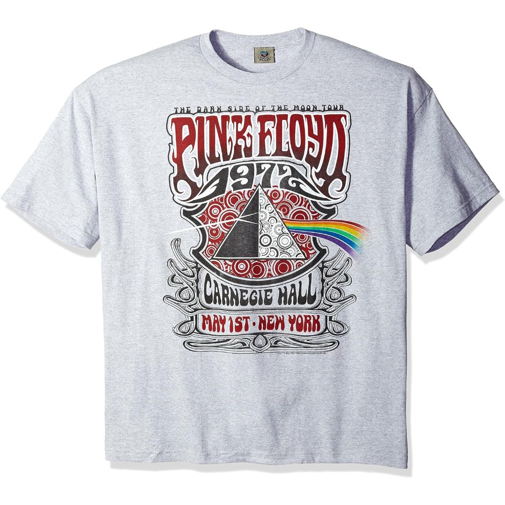 Baju Kaos Band Liquid Blue Men's Pink Floyd Carnegie Hall Short Sleeve T-Shirt Cotton Combed 24s: Ny