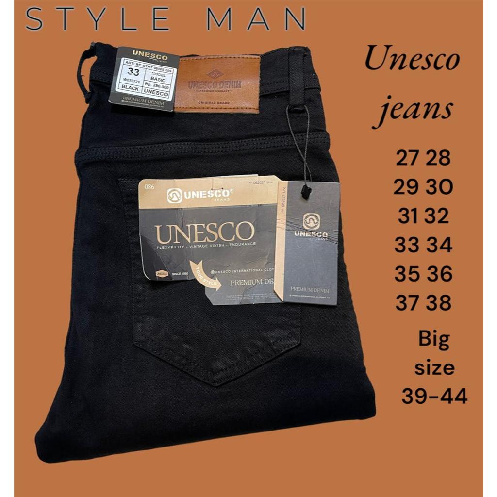 BIG SIZE 27-44 Celana Jeans unesco jeans fashion/ terbagus Pria - Celana Jeans Panjang Pria - Celana