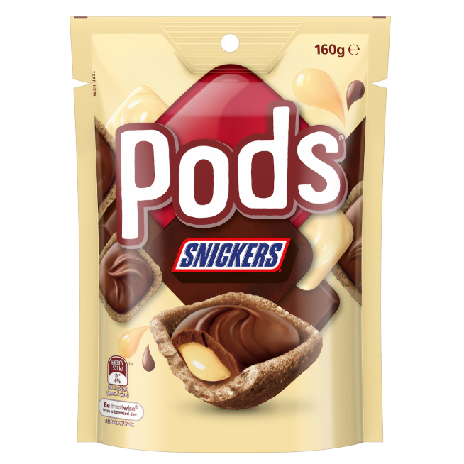 

Pods Snickers Chocolate Snack & Share Party Bag 160g