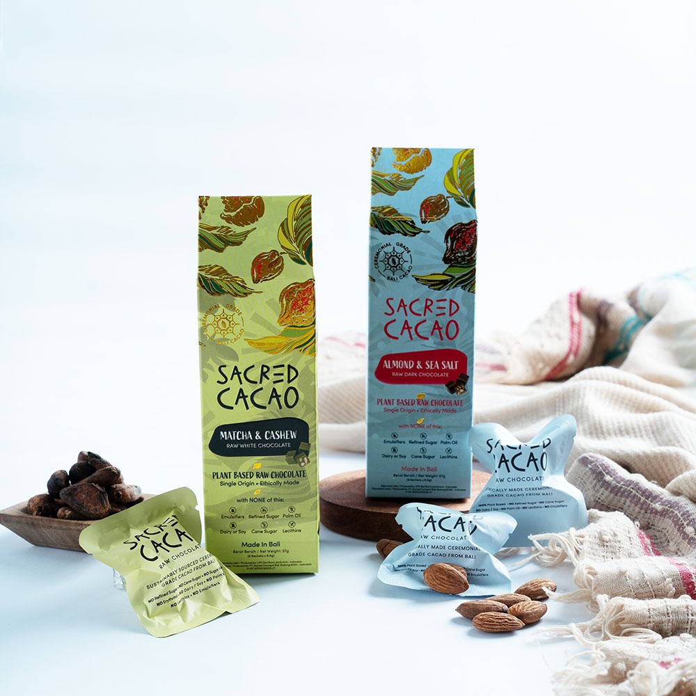 

Chocolate Coklat Sacred Cacao Crunchy Bundle Bali Raw Cacao