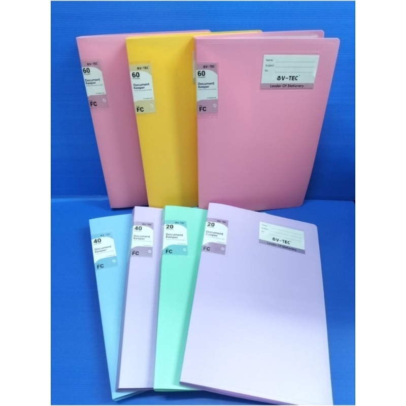 

Document keeper v tec clear holder 20 40 60 warna pastel