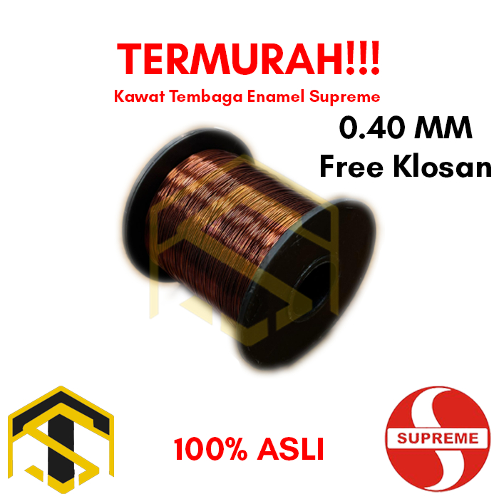 KAWAT TEMBAGA EMAIL 0.40 MM ENAMEL WIRE COOPER GULUNG DINAMO ILMAIL 0.4 0,4 040 0,40