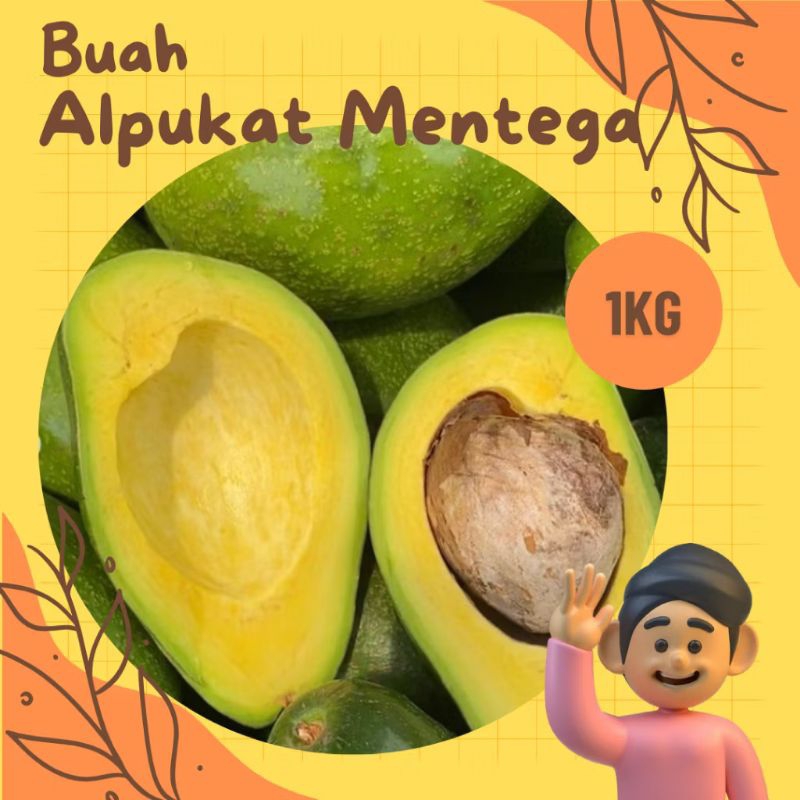 

Buah alpukat mentega 1 Kg isi 4-5